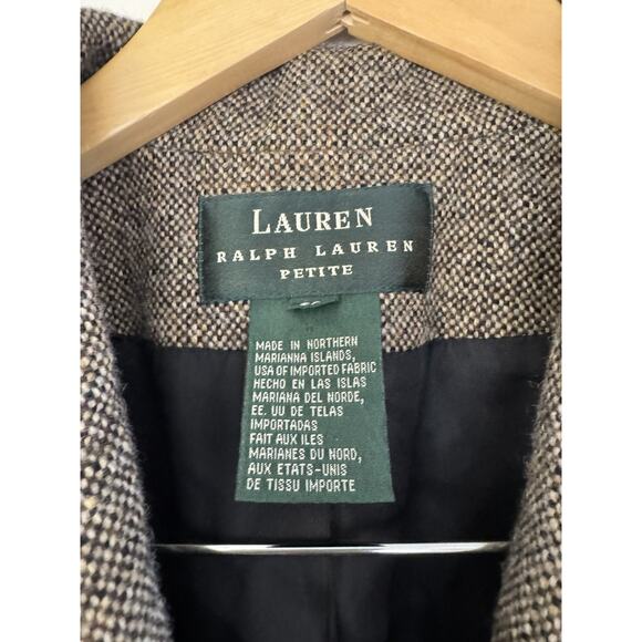 Vintage Ralph Lauren 100% Wool Full Length Coat Size 6 Lined EUC Green Label - Picture 2 of 4